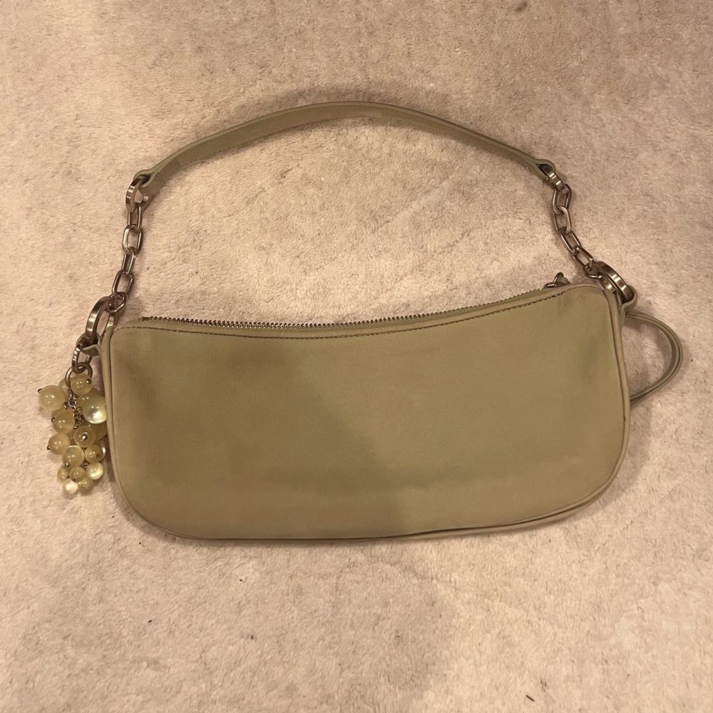 Ann Taylor - Vintage Suede Shoulder Bag in Sage Green